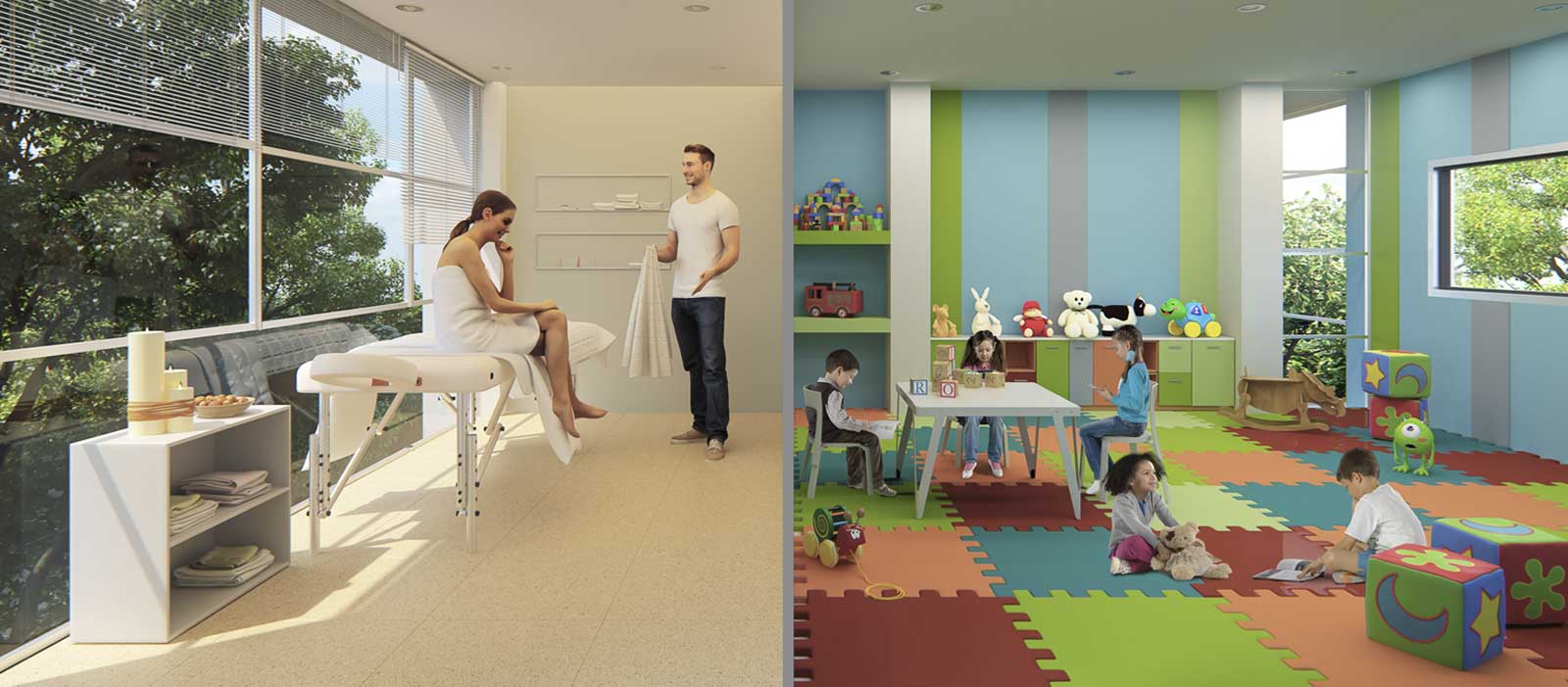 Renders | masajes y guarderia